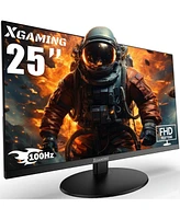 XGaming 25 Inch Monitor, Fhd 1080P 100Hz Ultra Thin Frameless Computer Monitor, 1ms, 99% sRGB, Low Blue Light Eye Care Pc Monitor, Hdmi Vga Gamer Moni