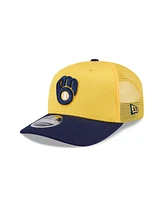 New Era Men's Yellow Milwaukee Brewers 2025 Spring Training 9SEVENTY Stretch-Snap Hat