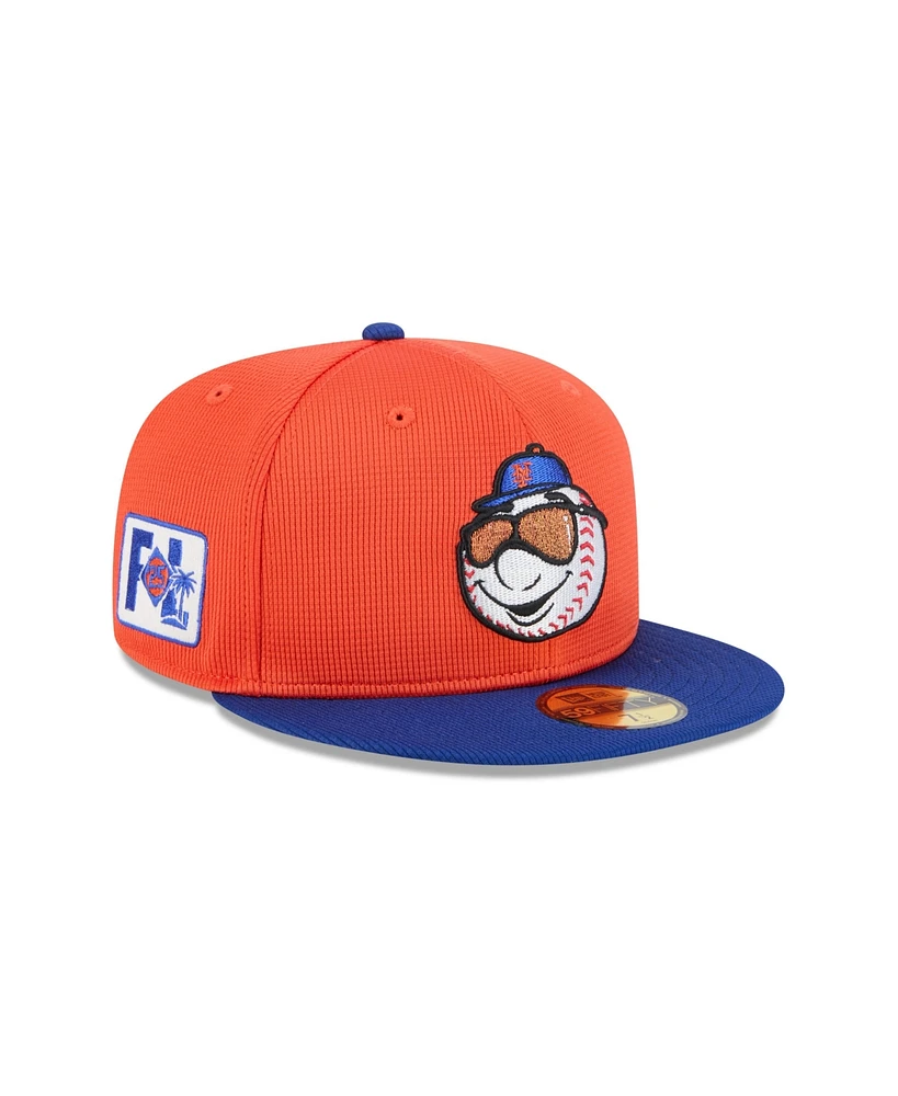 New Era Men's Orange York Mets 2025 Spring Training 59FIFTY Fitted Hat