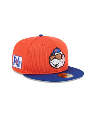 New Era Men's Orange York Mets 2025 Spring Training 59FIFTY Fitted Hat