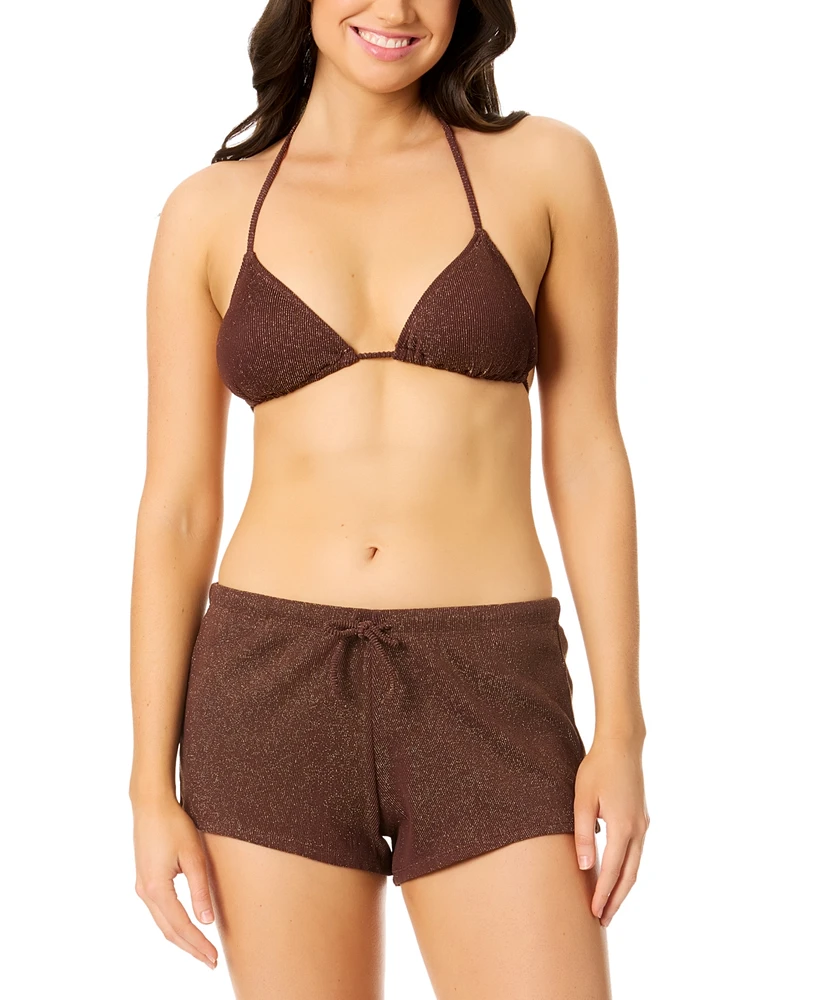 Salt + Cove Juniors' Metallic Swim Shorts, Exclusively at Macy's