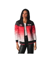 The Wild Collective Women's Scarlet San Francisco 49ers Ombre Full-Zip Puffer Jacket