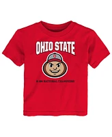 Outerstuff Toddler Scarlet Ohio State Buckeyes College Football Playoff 2024 National Champions T-Shirt