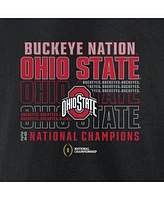 Fanatics Men's Black Ohio State Buckeyes College Football Playoff 2024 National Champions Slogan T-Shirt