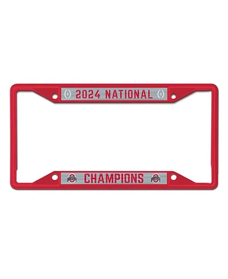 Wincraft Ohio State Buckeyes College Football Playoff 2024 National Champions Laser Cut Colored Metal License Plate Frame