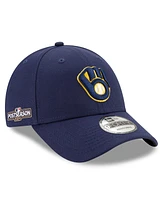 New Era Men's Navy Milwaukee Brewers 2024 Mlb Postseason Side Patch 9FORTY Adjustable Hat