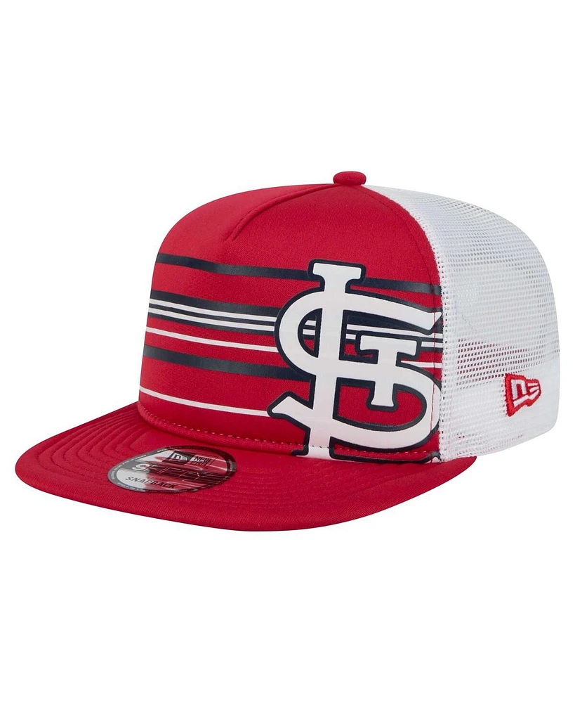 New Era Men's Red St. Louis Cardinals 9FIFTY A-Frame Trucker Snapback Hat