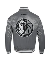 Pro Standard Men's Gray Dallas Mavericks 2024/25 City Edition Chenille Applique Satin Jacket