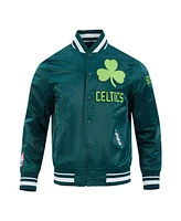 Pro Standard Men's Kelly Green Boston Celtics 2024/25 City Edition Chenille Satin Full-Snap Jacket