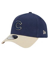 New Era Men's Navy Chicago Cubs Moleskin A-Frame 9FORTY Adjustable Hat