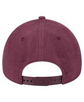 New Era Men's Maroon Athletics Moleskin Crown A-Frame 9FORTY Adjustable Hat