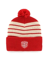 '47 Brand Men's Red Detroit Red Wings Old Time Hockey Barn Cuffed Knit Hat with Pom