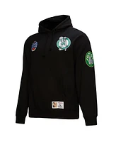 Mitchell & Ness Men's Black Boston Celtics Hardwood Classics Blackout Collection Pullover Hoodie