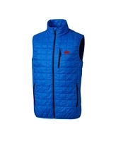 Cutter & Buck Men's Royal Buffalo Bills Big Tall Rainier PrimaLoft Eco Insulated Full-Zip Puffer Vest