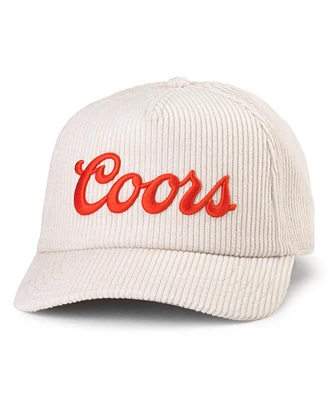 American Needle Men's White Coors Balsam Wide Whale Corduroy Adjustable Hat