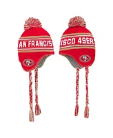 Outerstuff Preschool Scarlet San Francisco 49ers Jacquard Tassel Knit Hat with Pom