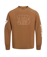 Pro Standard Men's Joe Burrow Brown Cincinnati Bengals Pullover Crewneck Sweatshirt