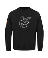 Pro Standard Men's Black Baltimore Orioles Paint The City Dropped Shoulder Pullover Sweatshirt