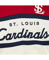 Mitchell & Ness Men's Cream/Scarlet St. Louis Cardinals Head Coach Pullover Hoodie