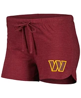 Concepts Sport Women's Burgundy/Gold Washington Commanders Raglan Long Sleeve T-Shirt Shorts Lounge Set