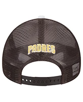 New Era Men's White/Brown San Diego Padres Spring Training Circle Foam A-Frame 9FORTY Trucker Adjustable Hat