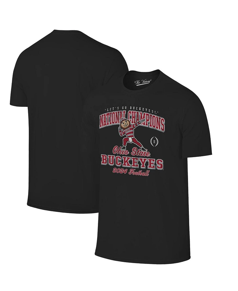 The Victory Men's Black Ohio State Buckeyes College Football Playoff 2024 National Champions Mascot T-Shirt