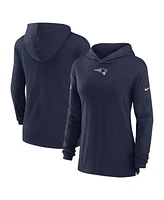 Nike Women's Navy New England Patriots Sideline Performance Long Sleeve Hoodie T-Shirt