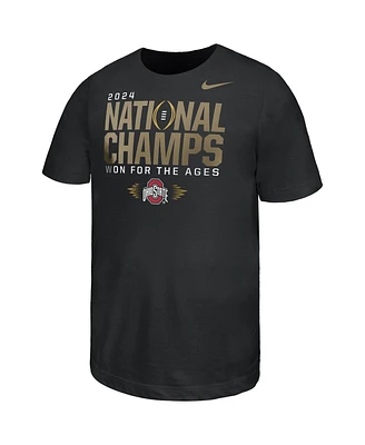 Nike Big Boys and Girls Black Ohio State Buckeyes College Football Playoff 2024 National Champions Locker Room T-Shirt