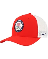 Nike Men's Red/White Team Usa Rise Performance Trucker Adjustable Hat