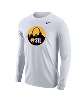 Nike Men's White Missouri Tigers Mizzou St. Louis Long Sleeve Shooting T-Shirt