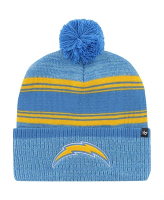 '47 Brand Men's Powder Blue Los Angeles Chargers Fadeout Cuffed Knit Hat with Pom