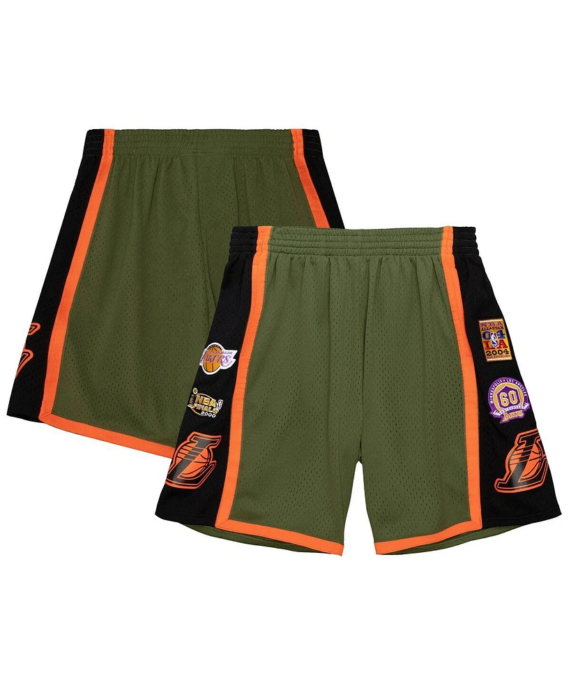 Mitchell & Ness Men's Green Los Angeles Lakers 2009-10 Hardwood Classics Flight Swingman Shorts