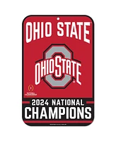 Wincraft Ohio State Buckeyes College Football Playoff 2024 National Champions 11" x 17" Indoor/Outdoor Plastic Sign