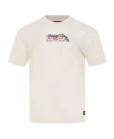 Freeze Max Men's Cream Peanuts Snoopy's Slice Shop T-Shirt