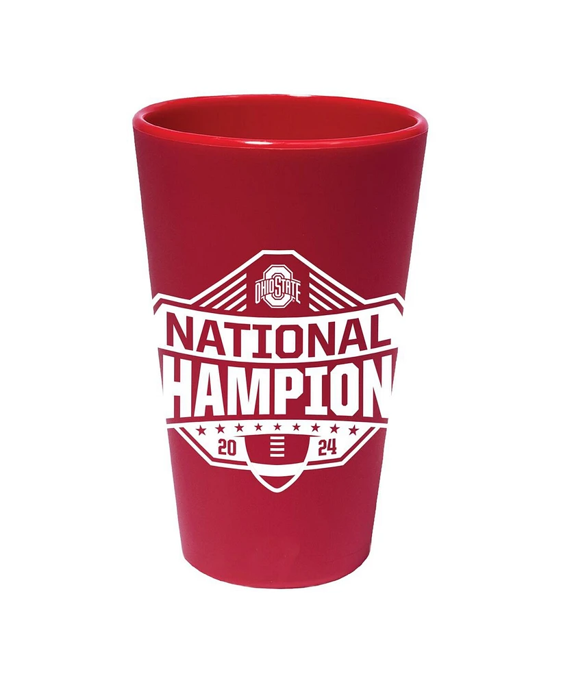 Wincraft Ohio State Buckeyes College Football Playoff 2024 National Champions 16oz. Team Color Silicone Pint Glass