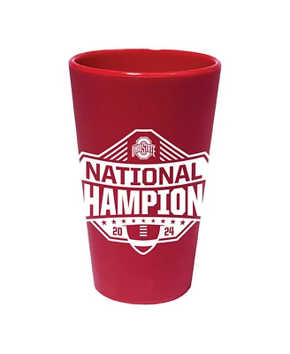 Wincraft Ohio State Buckeyes College Football Playoff 2024 National Champions 16oz. Team Color Silicone Pint Glass