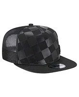 New Era Men's Black San Francisco Giants Score Check 9FIFTY A-Frame Trucker Snapback Hat