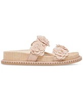 Dolce Vita Women's Sherla Floral Double Band Footbed Flat Sandals