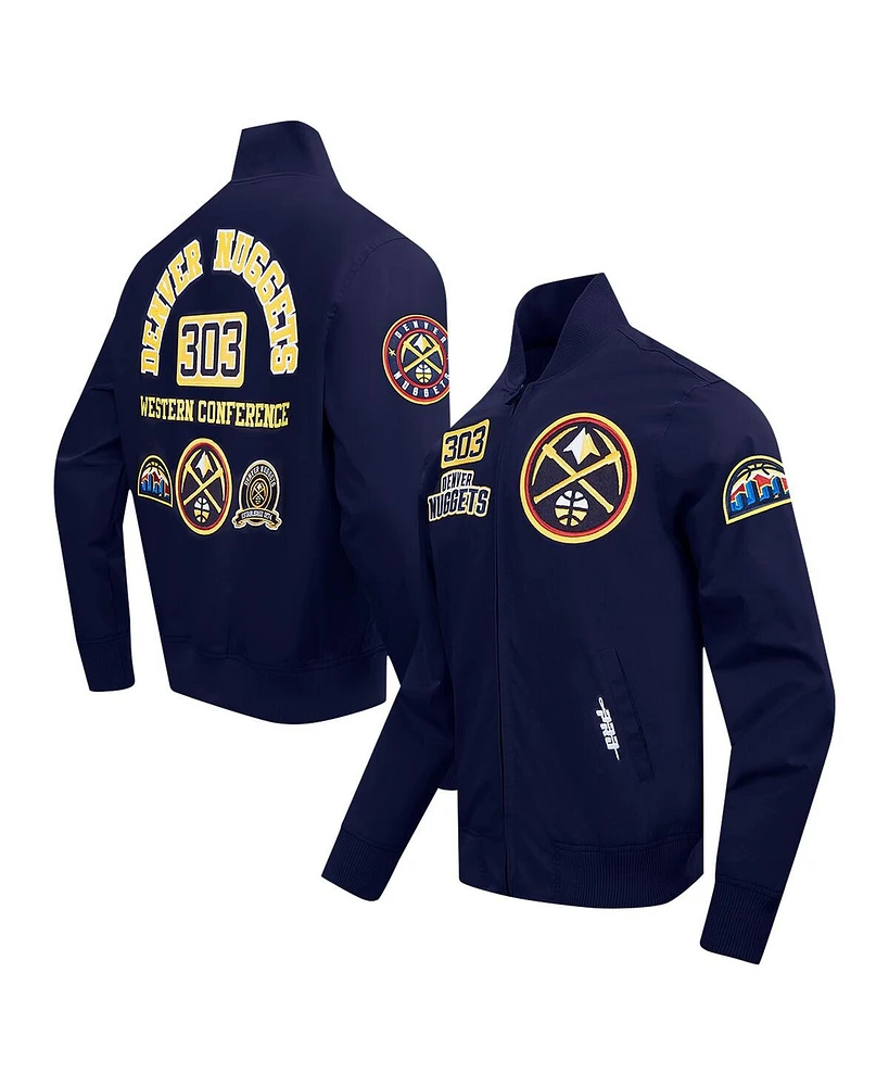 Pro Standard Men's Navy Denver Nuggets Area Code Full-Zip Jacket