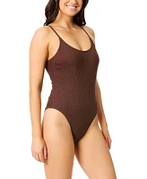 Salt + Cove Juniors' Metallic One-Piece Swimsuit, Exclusively at Macy's