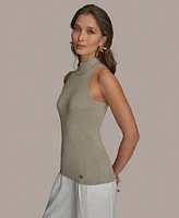 Donna Karan New York Women's Metallic Mock-Neck Top, Regular & Petite Sizes