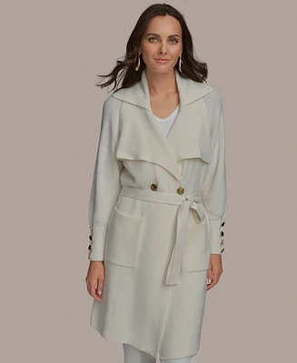 Donna Karan New York Women's Long Belted Cardigan