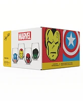 JoyJolt Marvel Heroes Stemless Drinking Glasses, Set of 4