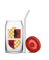 JoyJolt Harry Potter House Crests Tumbler Glasses with Lids, Set of 4