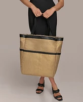 Donna Karan New York Lido Metallic Canvas Tote Bag