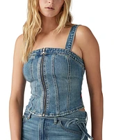 Levi's Women's Sculpted Cotton Smock-Back Bustier Top