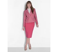 Tommy Hilfiger Women's Double-Breasted Tweed Blazer