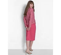Tommy Hilfiger Women's Double-Breasted Tweed Blazer