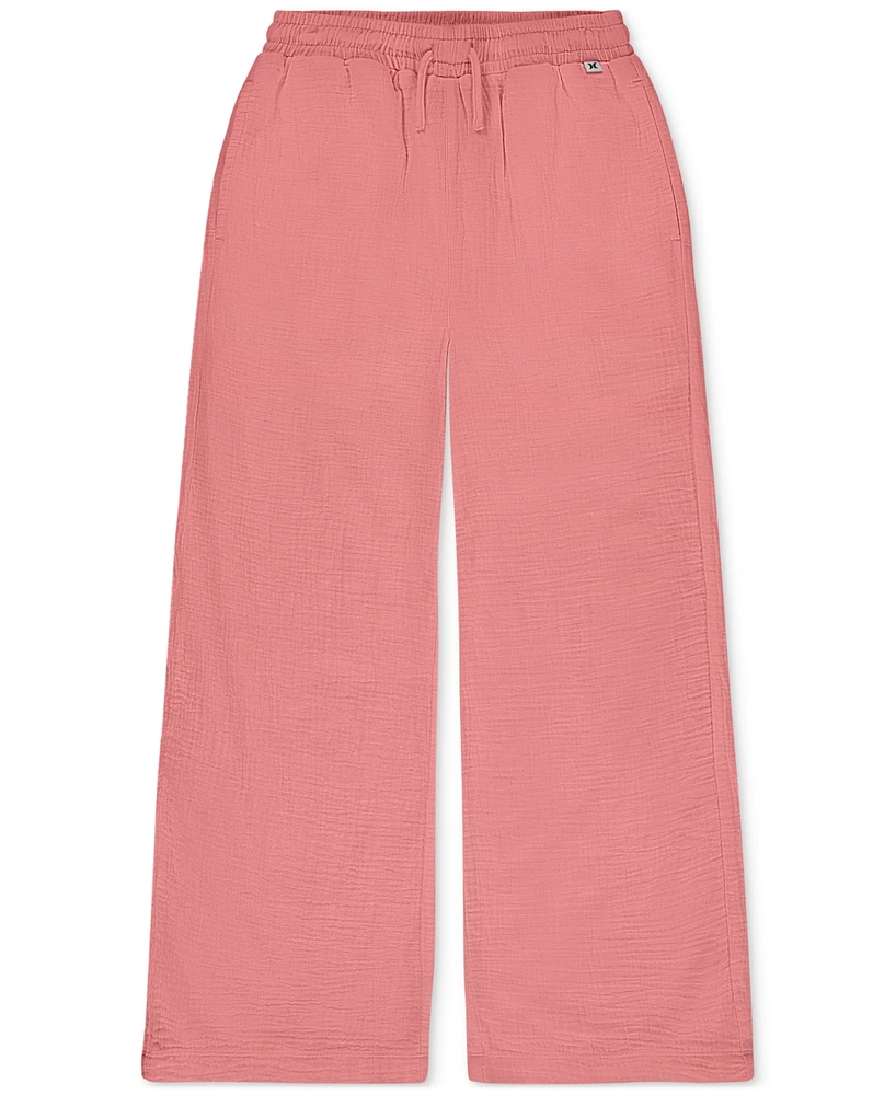 Hurley Big Girls Cotton Crinkle Gauze Woven Beach Pants