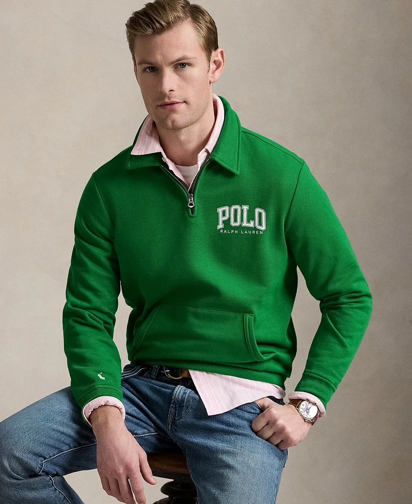 Polo Ralph Lauren Men's Logo Fleece Collared Sweatshirt